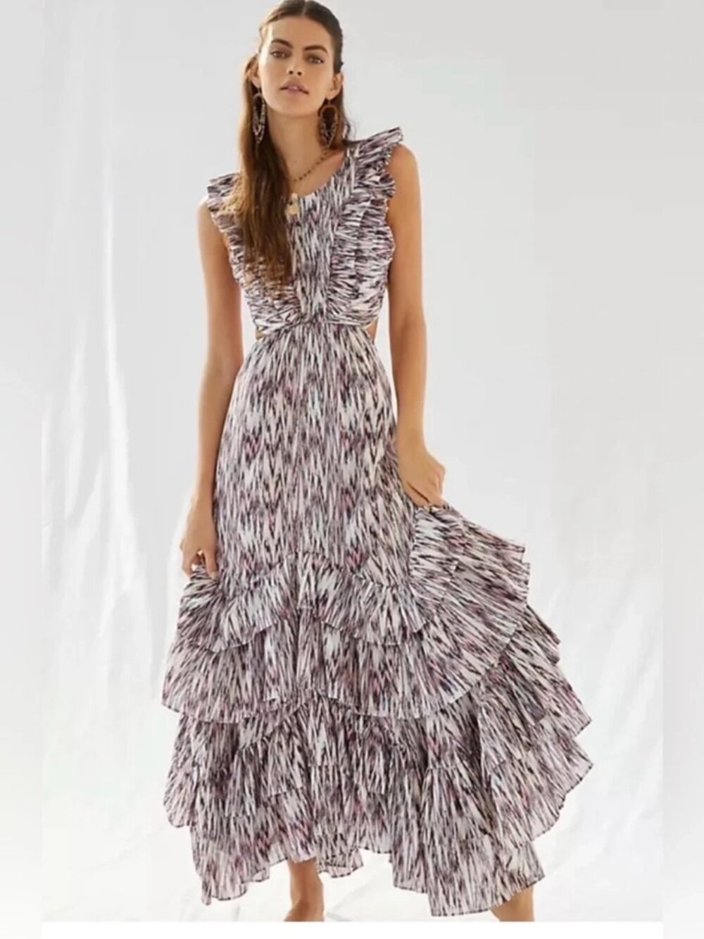 Magali Pascal tiered ruffle gown sold at Anthropologie Size S